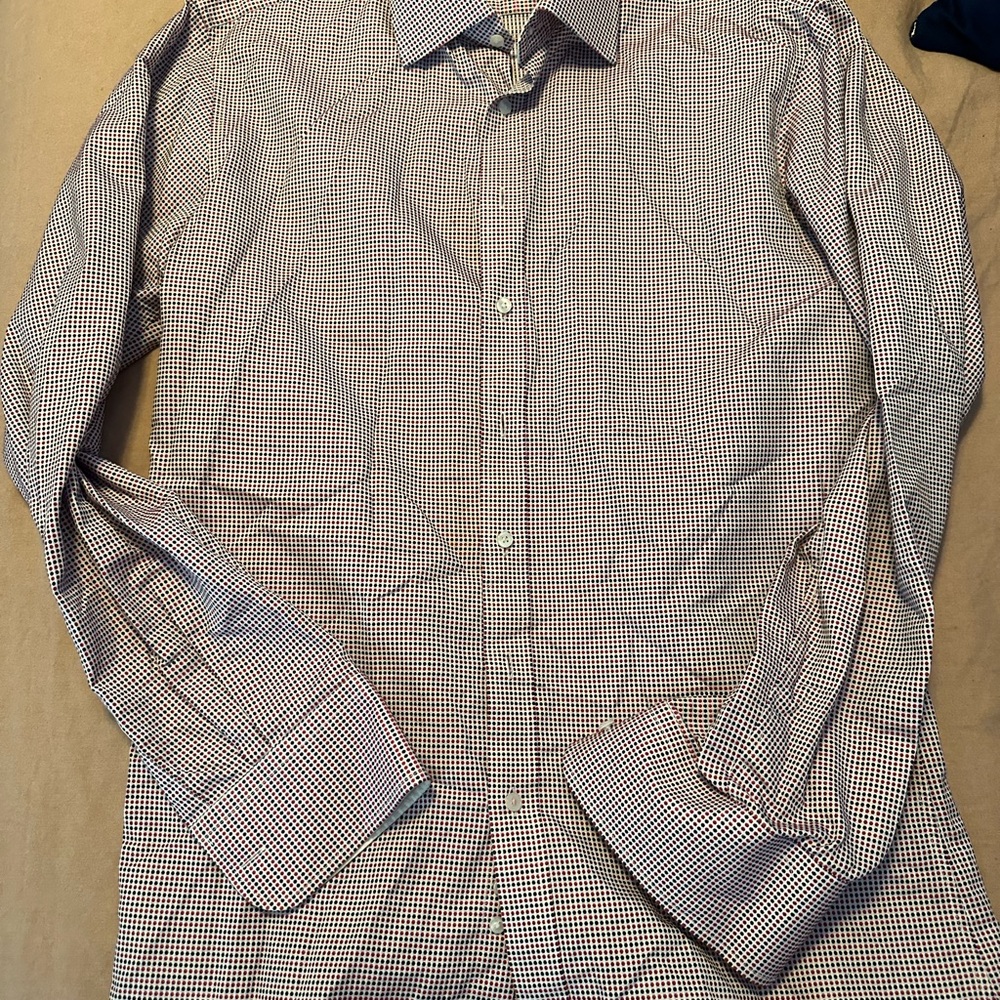 Thomas Pink Red and White Dress Shirt